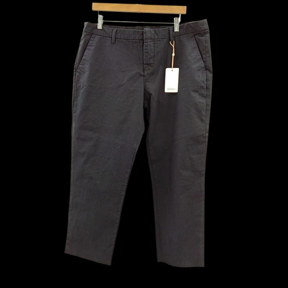 Quince Women Organic Stretch Cotton Chino Pants Black 16